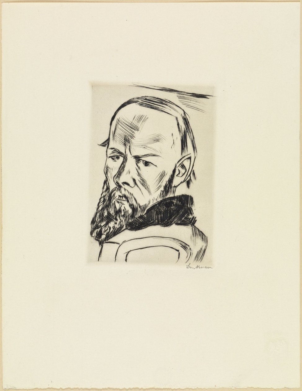 Retrato de Dostoiévski de Max Beckmann