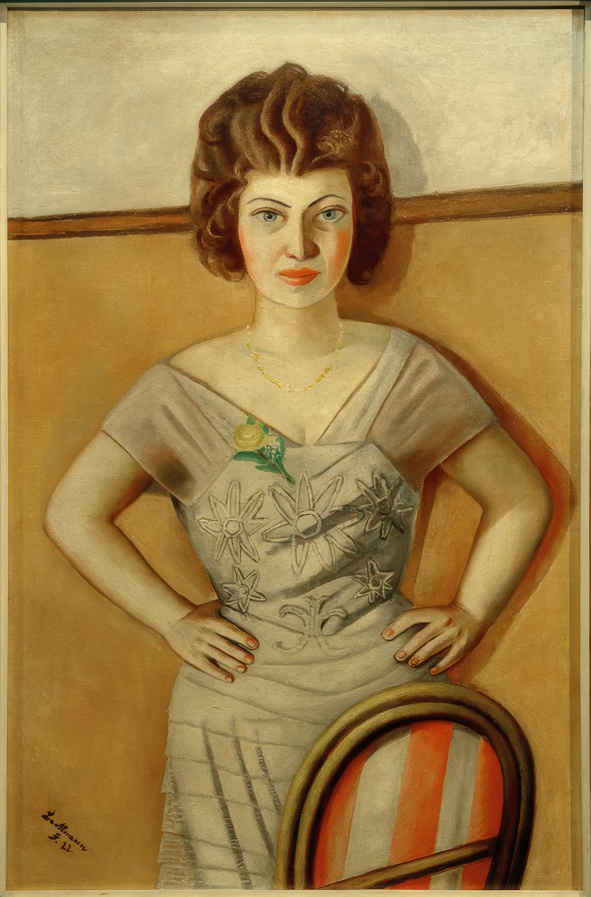 Retrato da Sra. Dr. Heidel. Retrato de uma mulher romena de Max Beckmann