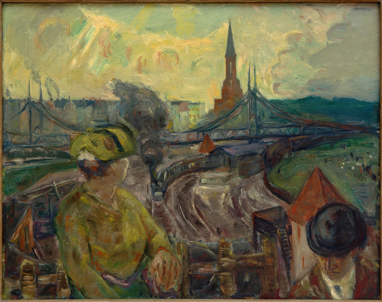Vista da estação Gesundbrunnen de Max Beckmann