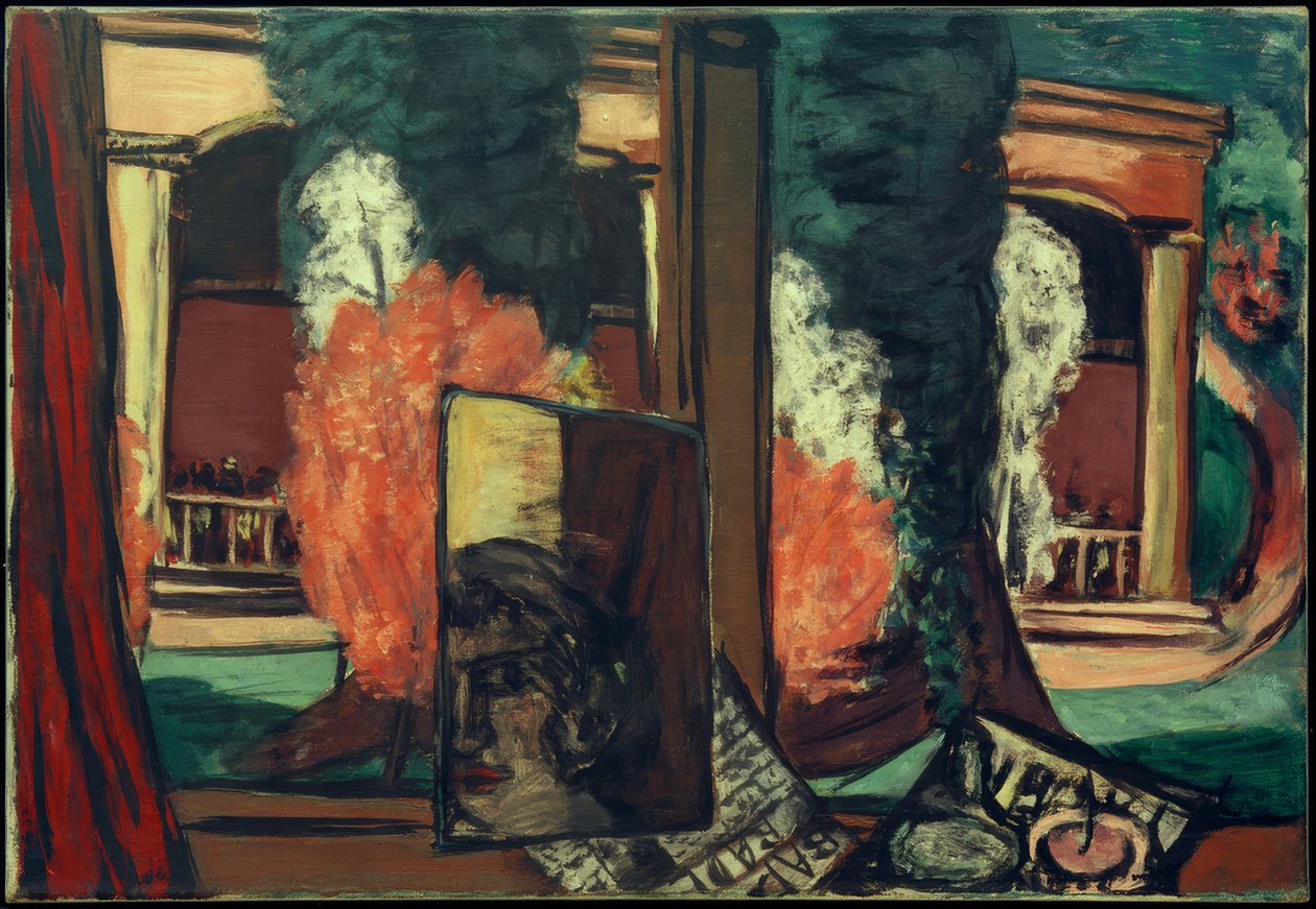 Vista da janela em Baden-Baden de Max Beckmann