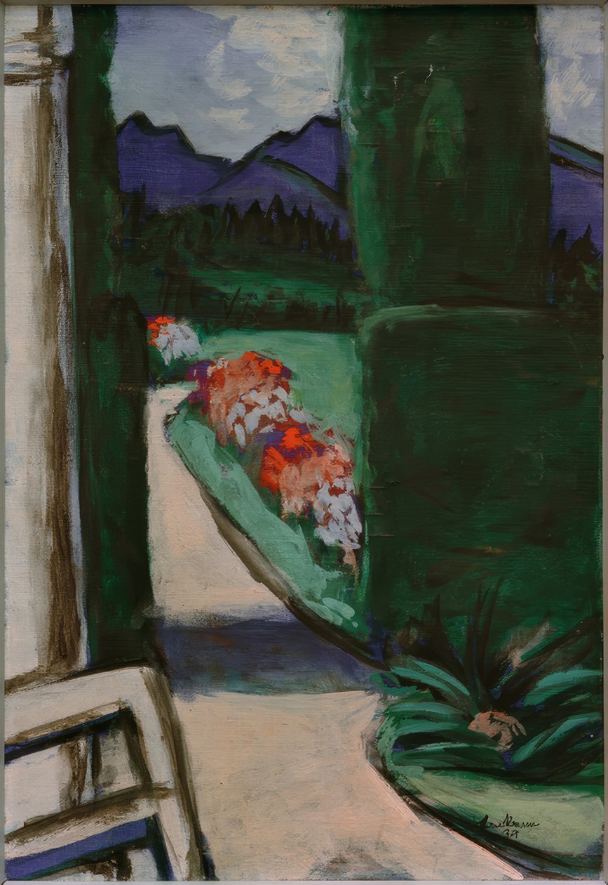 Vista do pavilhão. Ohlstadt de Max Beckmann