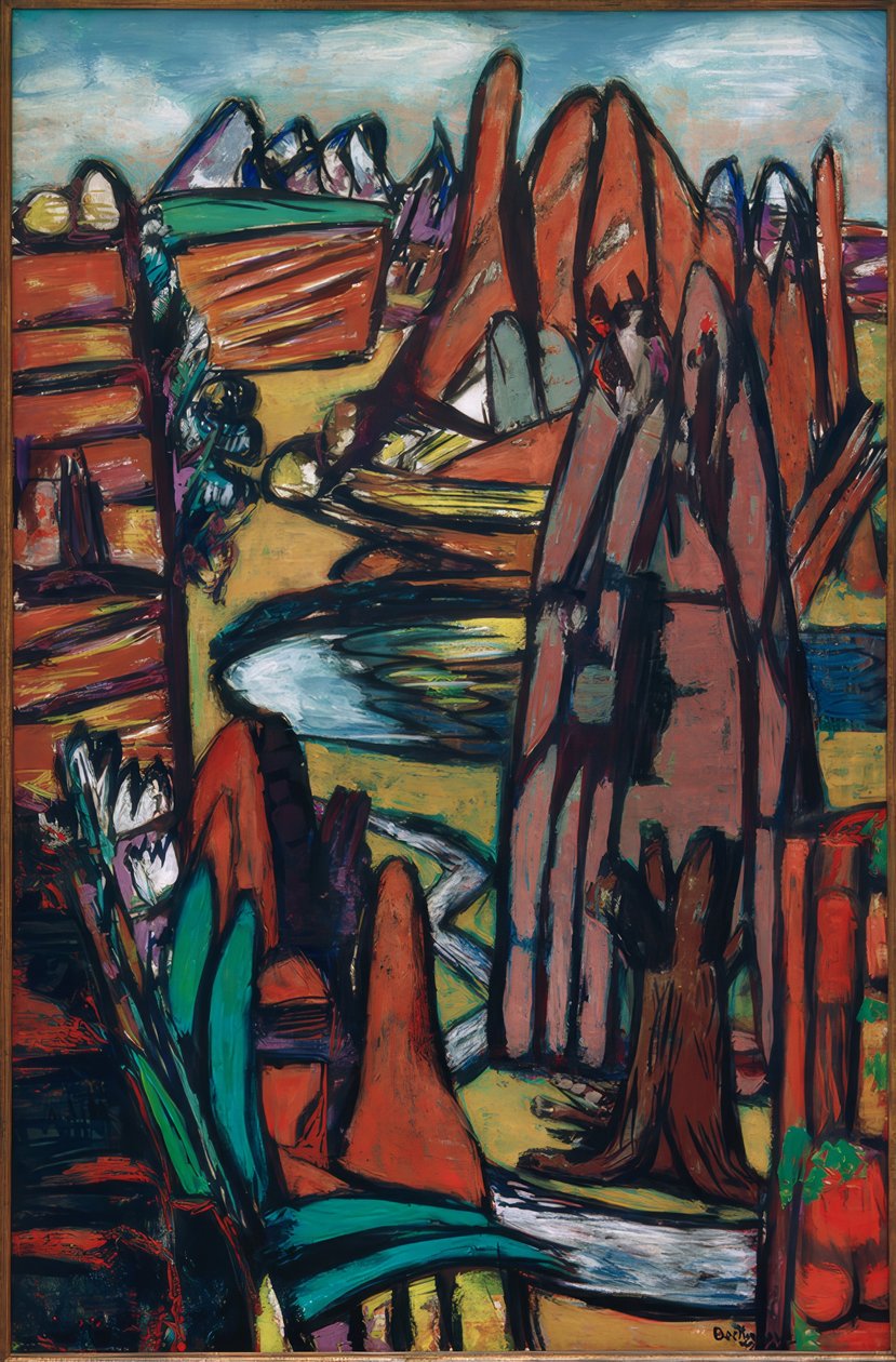 Paisagem de rochas rochosas de Max Beckmann