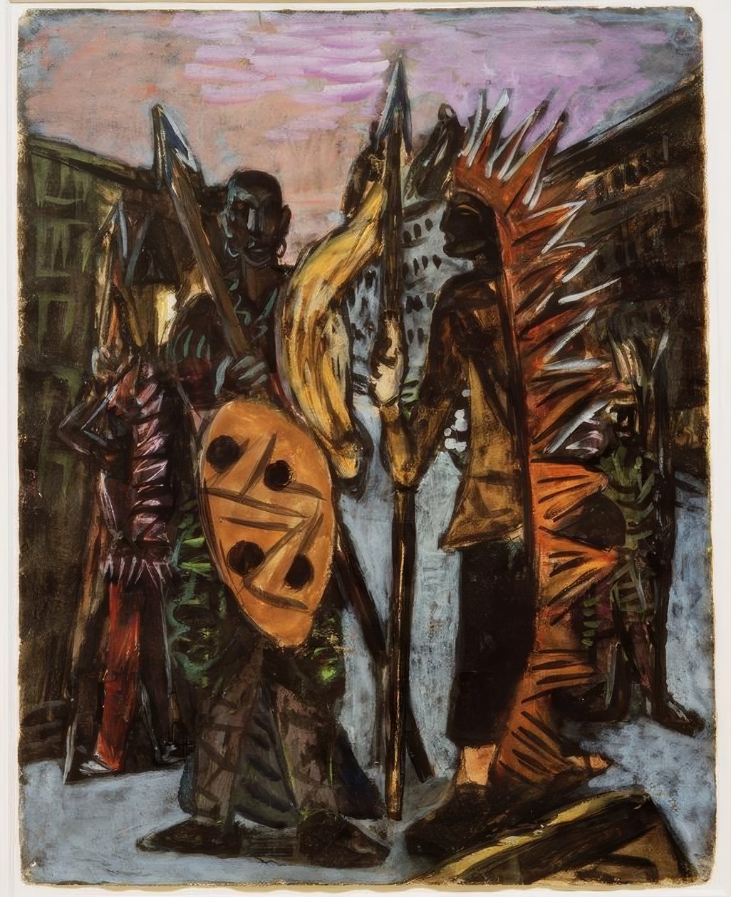 Garotos Brincando de índio de Max Beckmann
