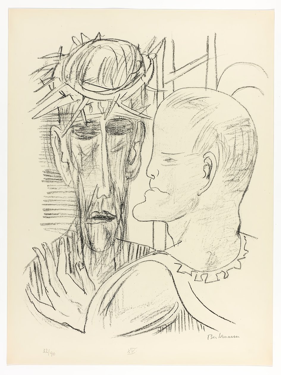Cristo e Pilatos, prato 15 do Dia e do Sonho de Max Beckmann