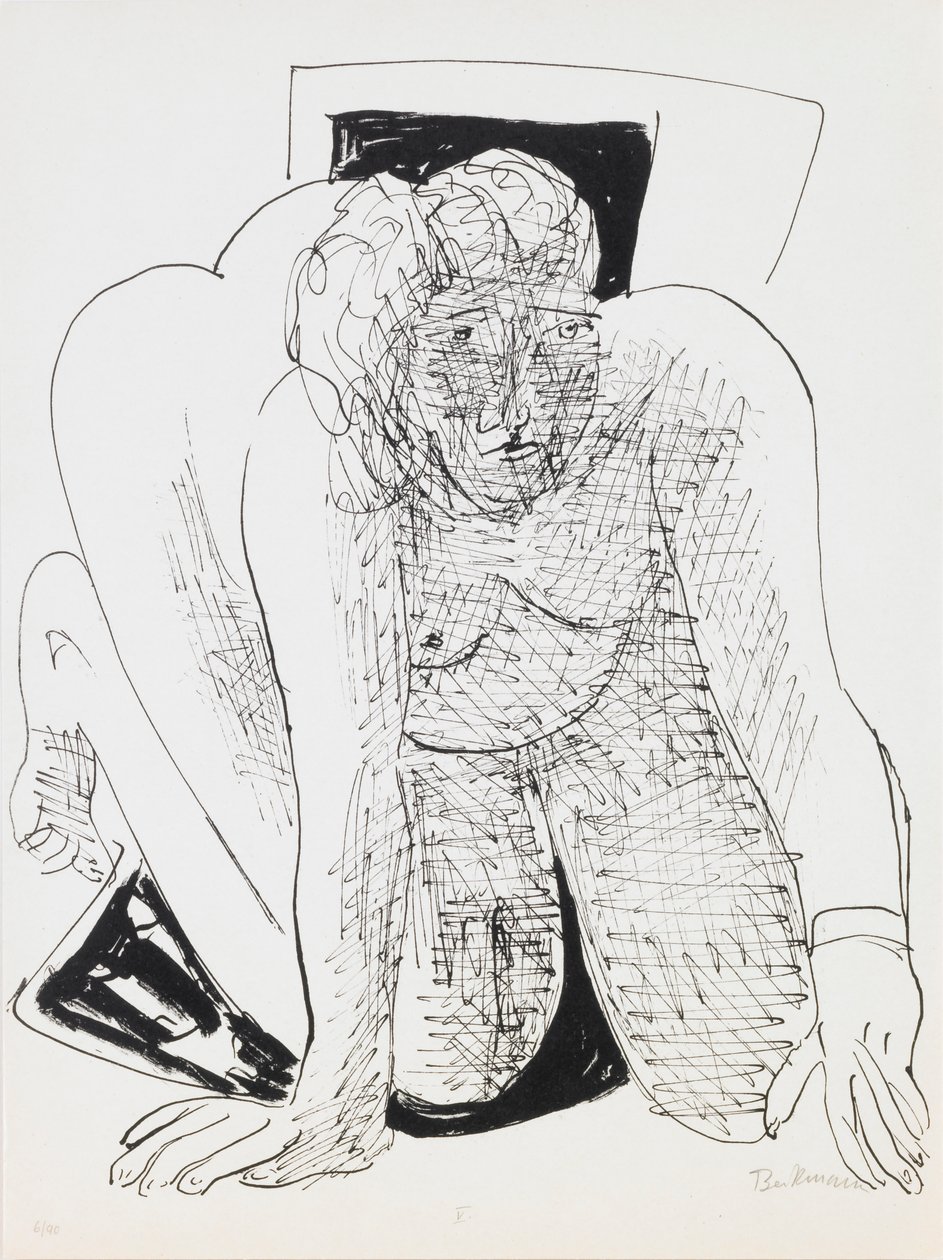 Crawling Woman, placa 5 do portfólio “Dia e Sonho” de Max Beckmann