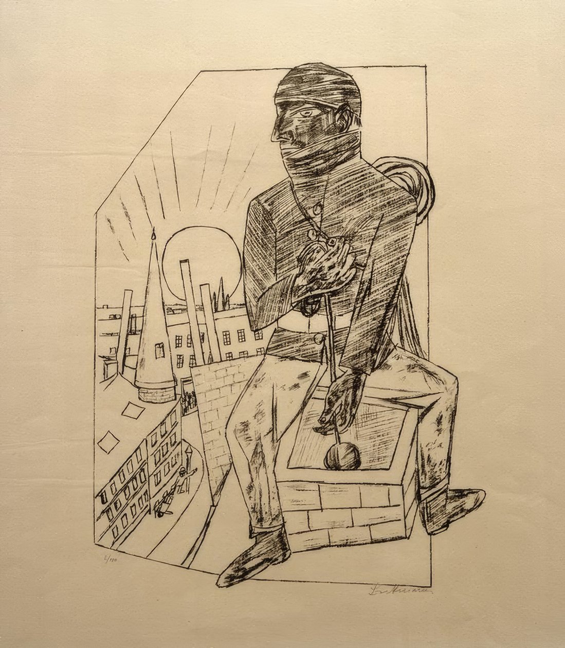 A limpeza da chaminé de Max Beckmann