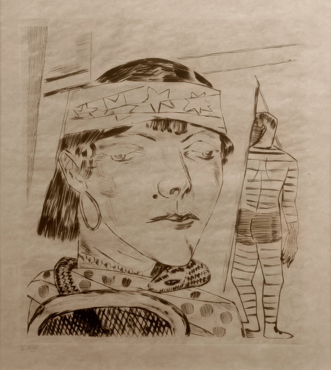 A senhora da serpente de Max Beckmann