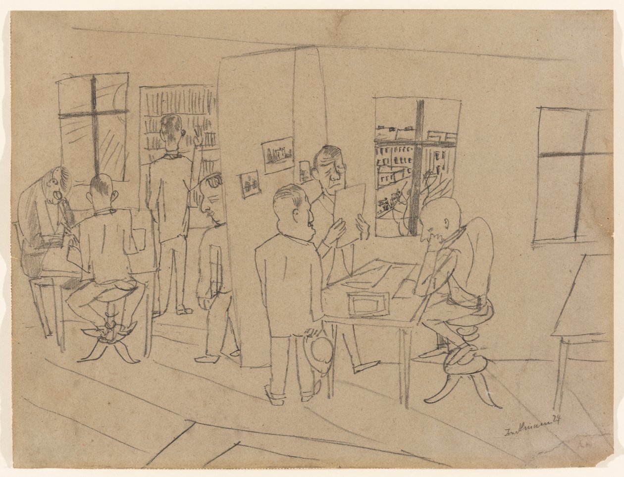Sala de redacção de Max Beckmann