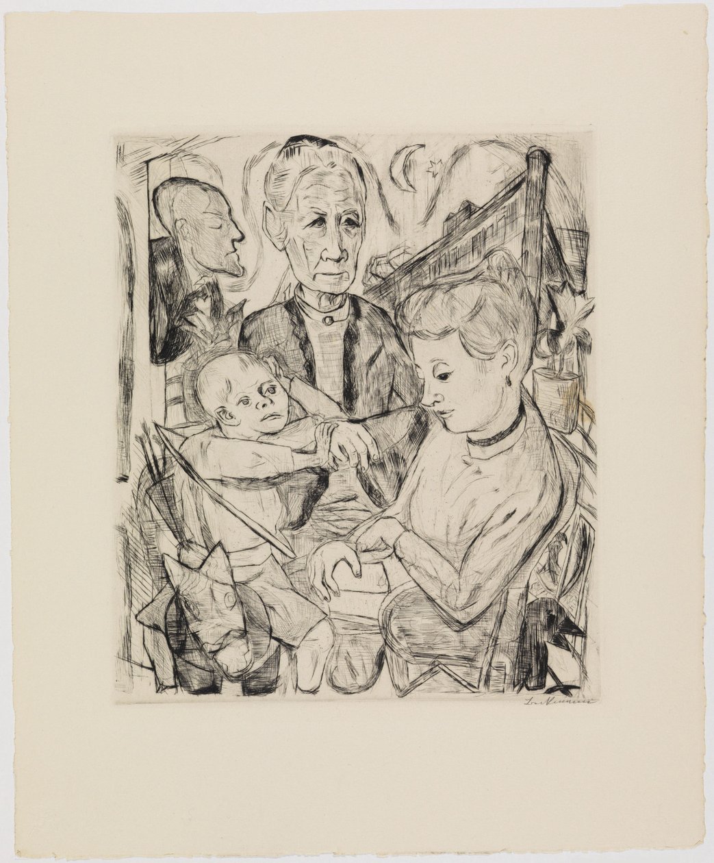 Cena familiar (família Beckmann) de Max Beckmann