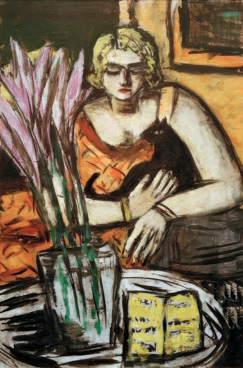 Mulher com gato de Max Beckmann