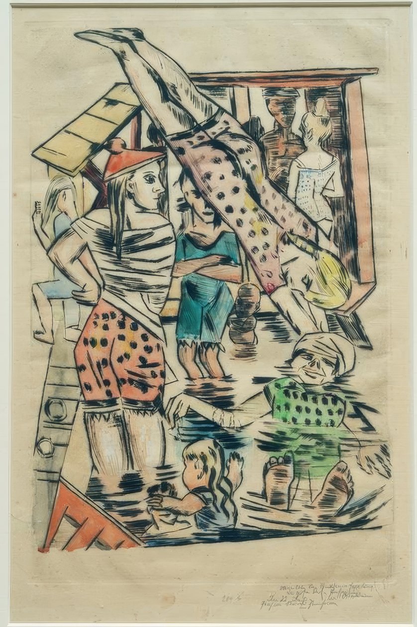 Banho feminino de Max Beckmann