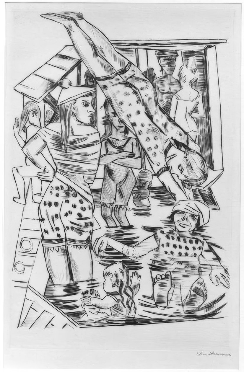 Banho feminino de Max Beckmann