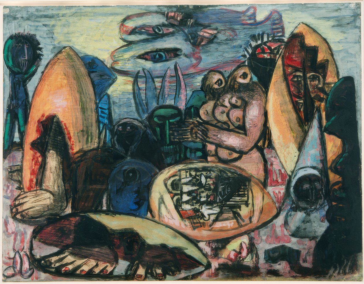 humanos primitivos de Max Beckmann