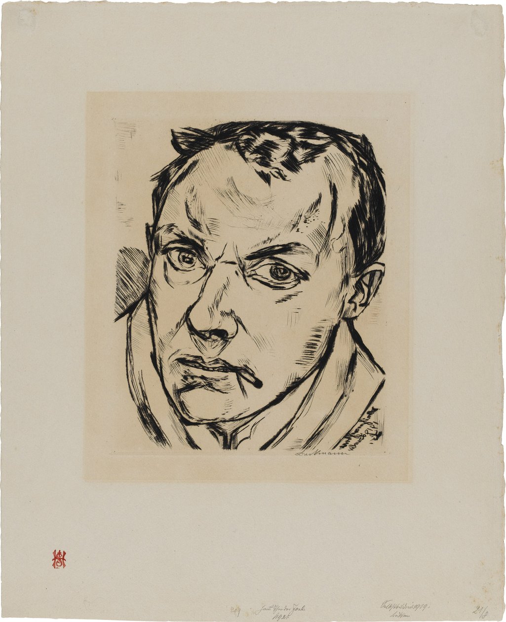 Grande autorretrato de Max Beckmann