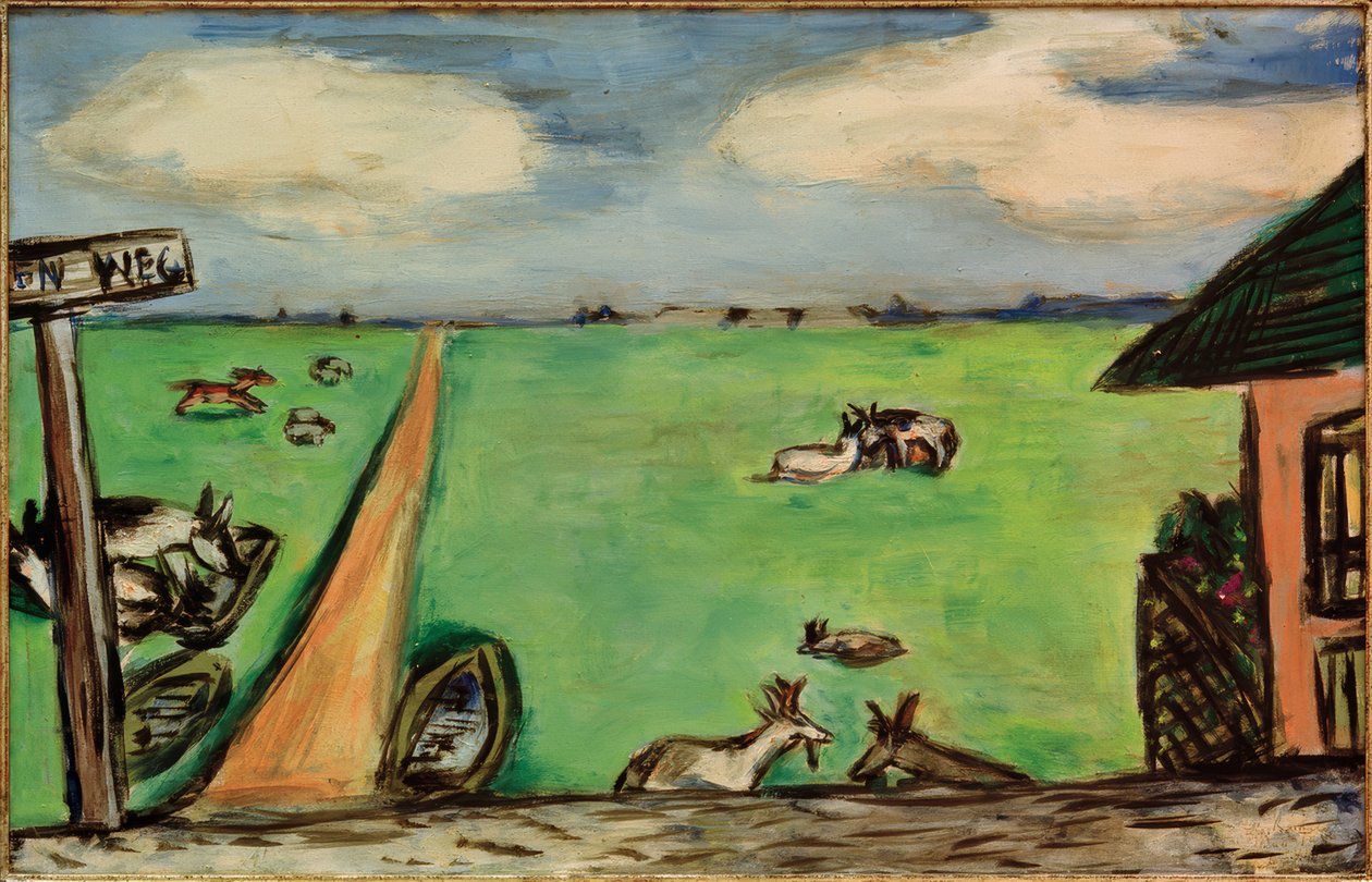 Prado verde com vacas de Max Beckmann
