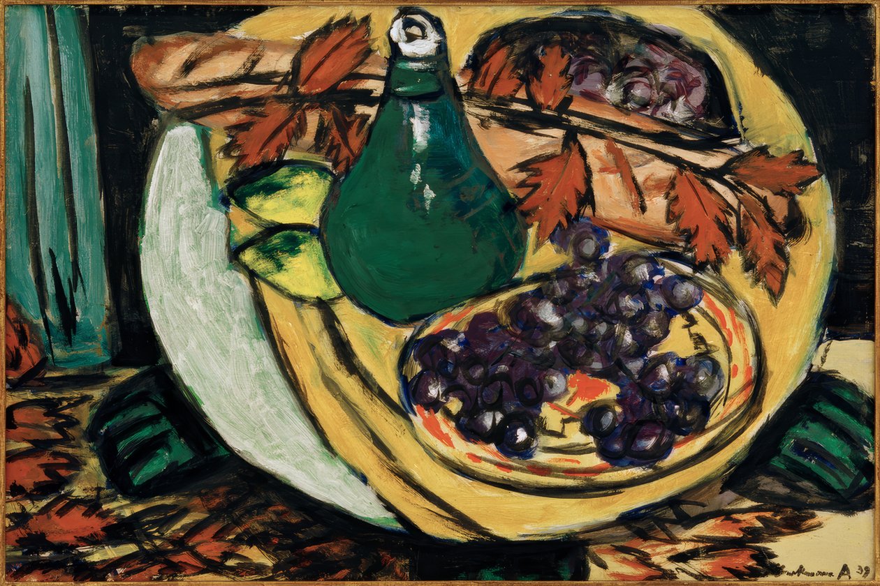 Natureza Morta de Outono com Uvas de Max Beckmann