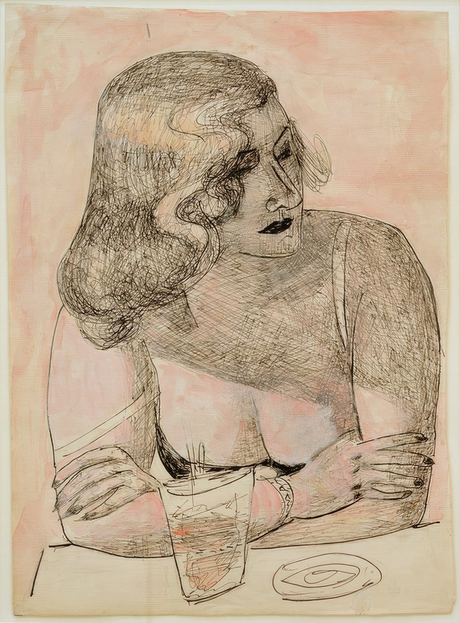 Jovem mulher de vidro de Max Beckmann