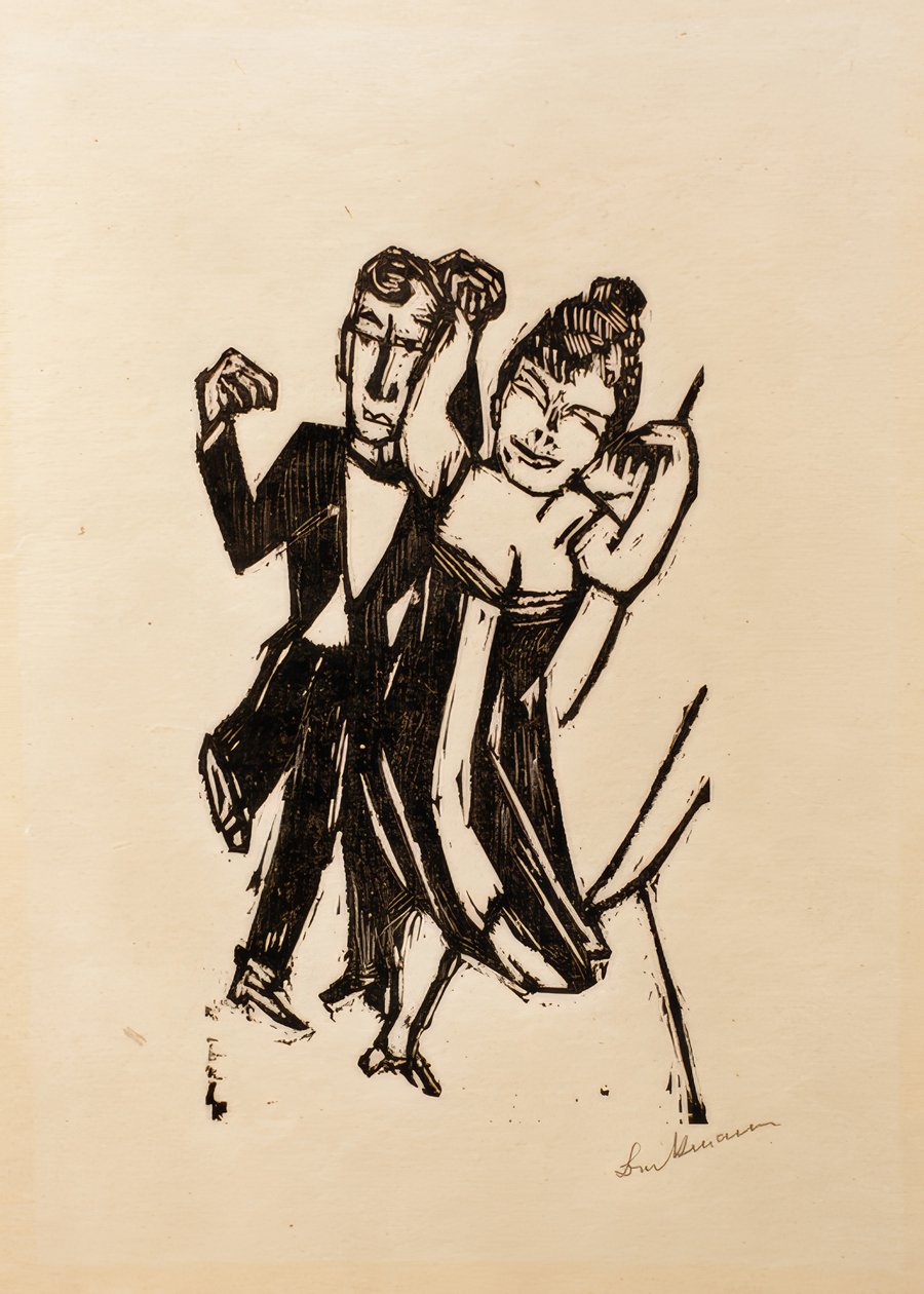 Pequeno casal de dançarinos de Max Beckmann