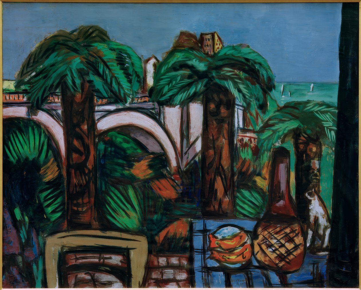 Paisagem com três palmeiras. Beaulieu de Max Beckmann