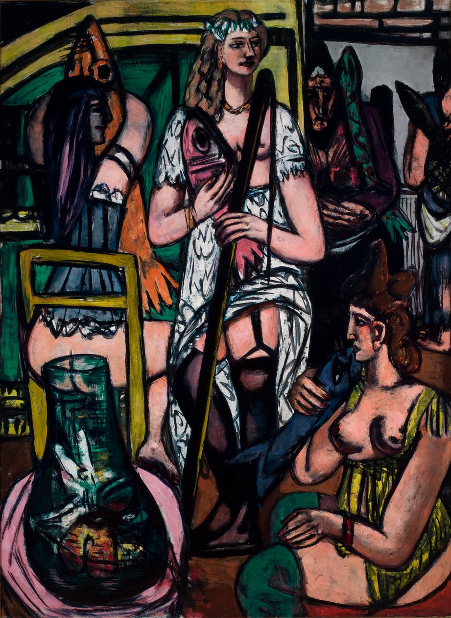Grande quadro de mulheres. Pescadoras de Max Beckmann