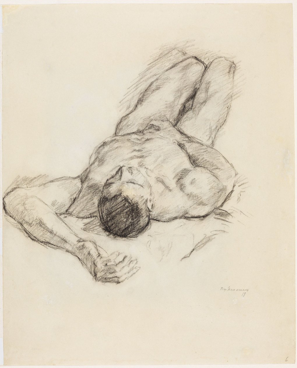 Nu masculino reclinado de Max Beckmann
