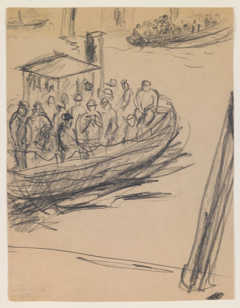 Longboat com estivadores de Max Beckmann