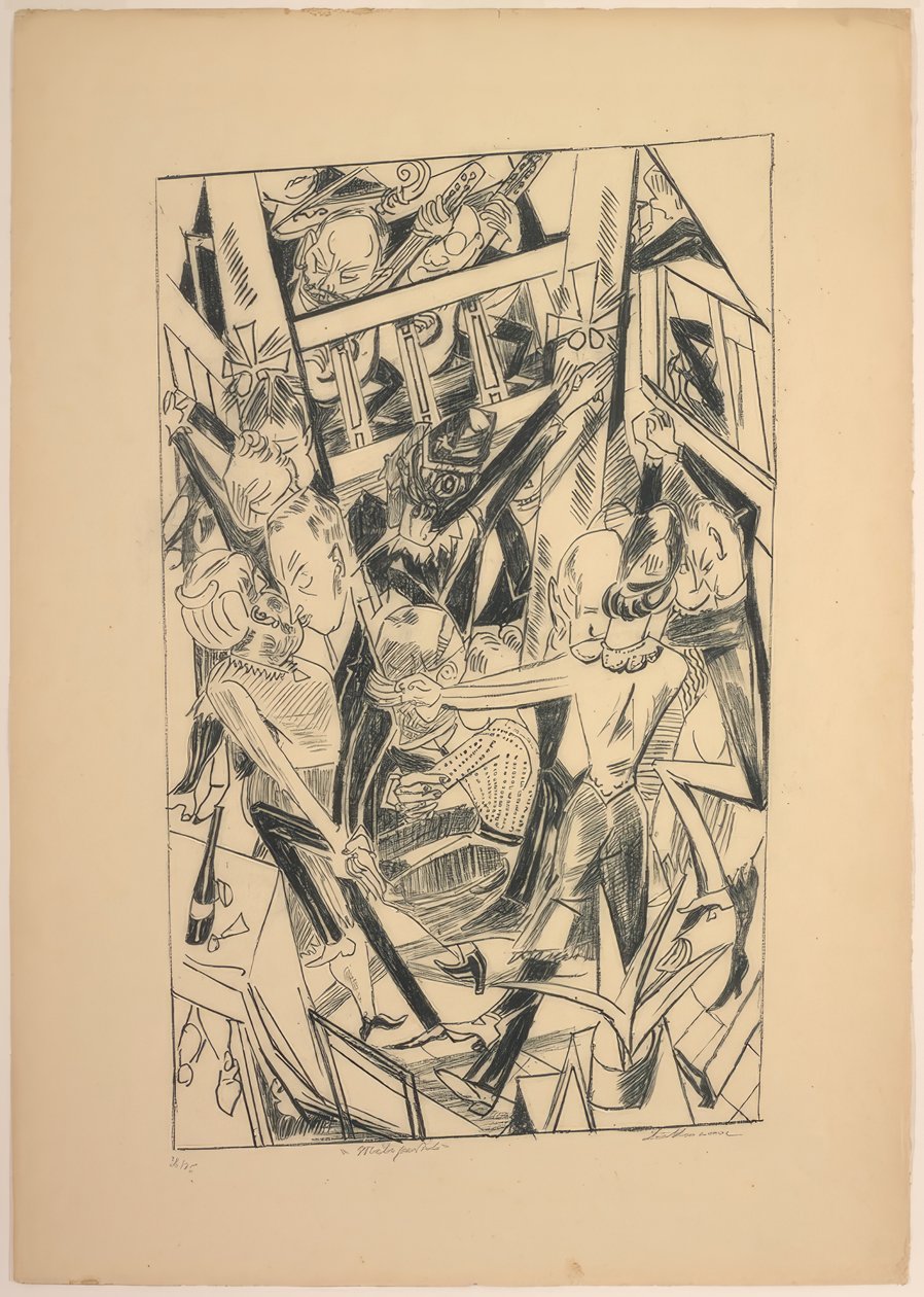 Malepartus, placa oito de The Hell de Max Beckmann