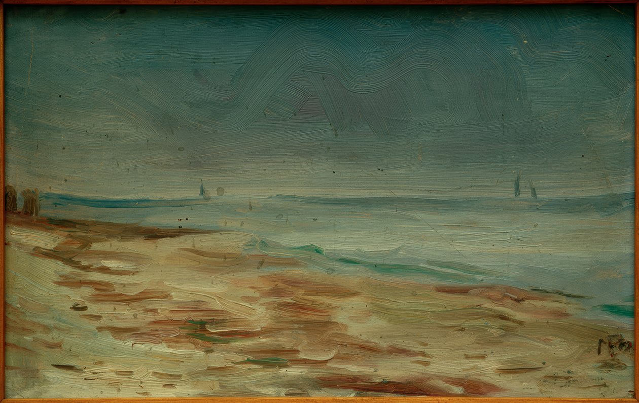Praia marítima, marrom e cinza de Max Beckmann