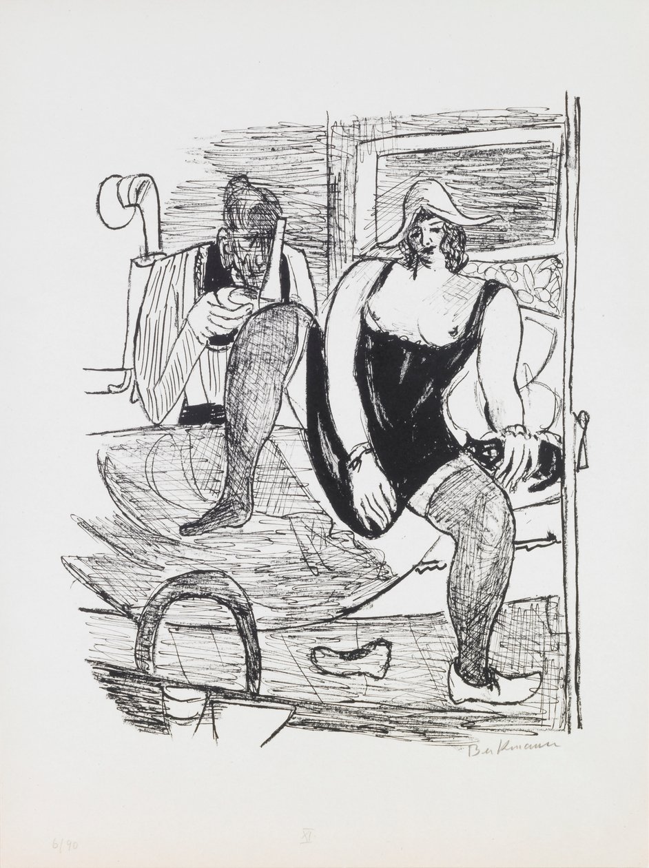 Manhã, prato 11 do portfólio "Dia e Sonho". de Max Beckmann