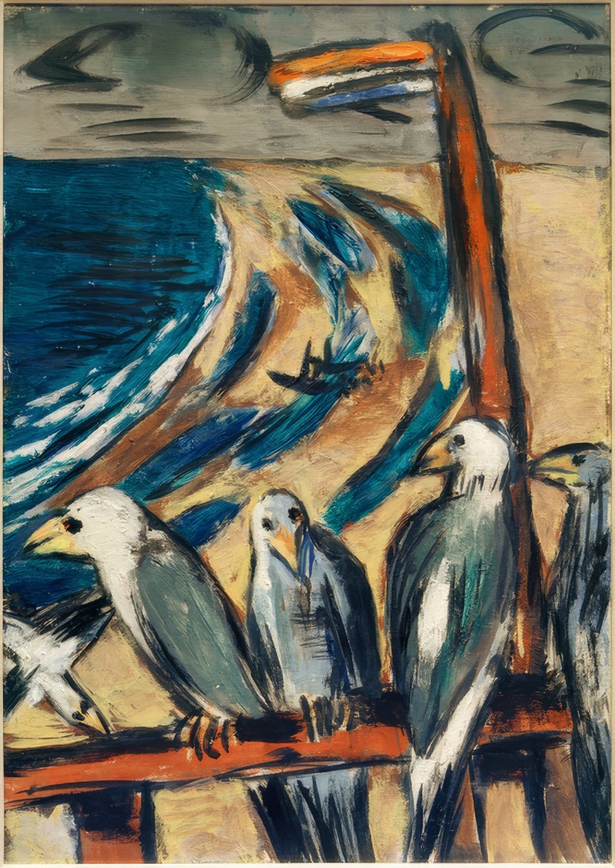Gaivotas na tempestade de Max Beckmann