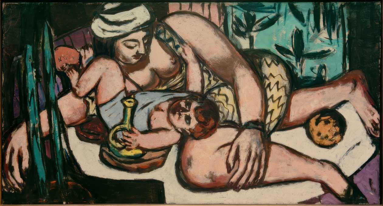 Mãe com criança a brincar de Max Beckmann