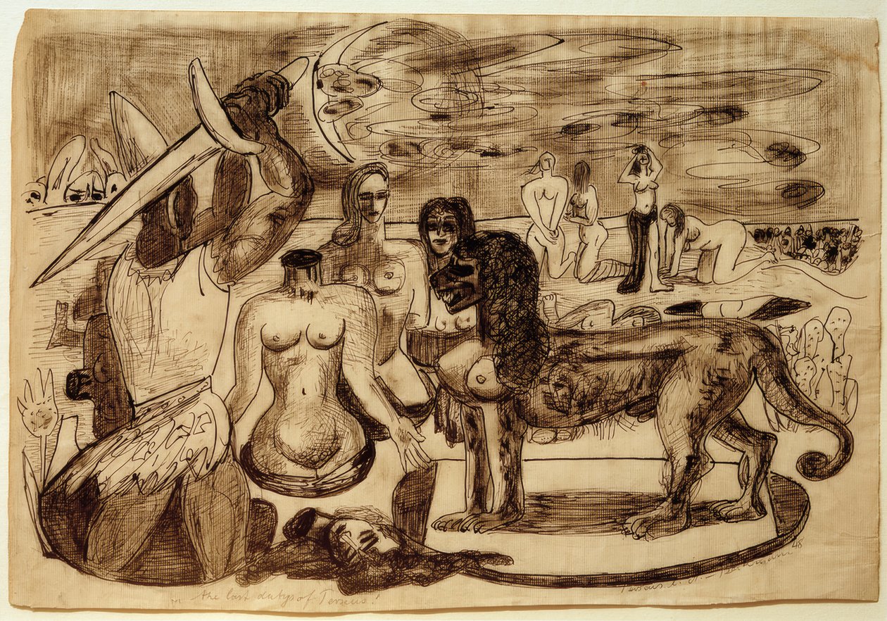 Perseus (Hércules) última tarefa de Max Beckmann