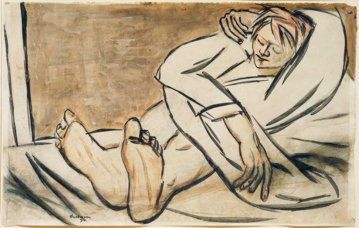 Peter, deitado de Max Beckmann