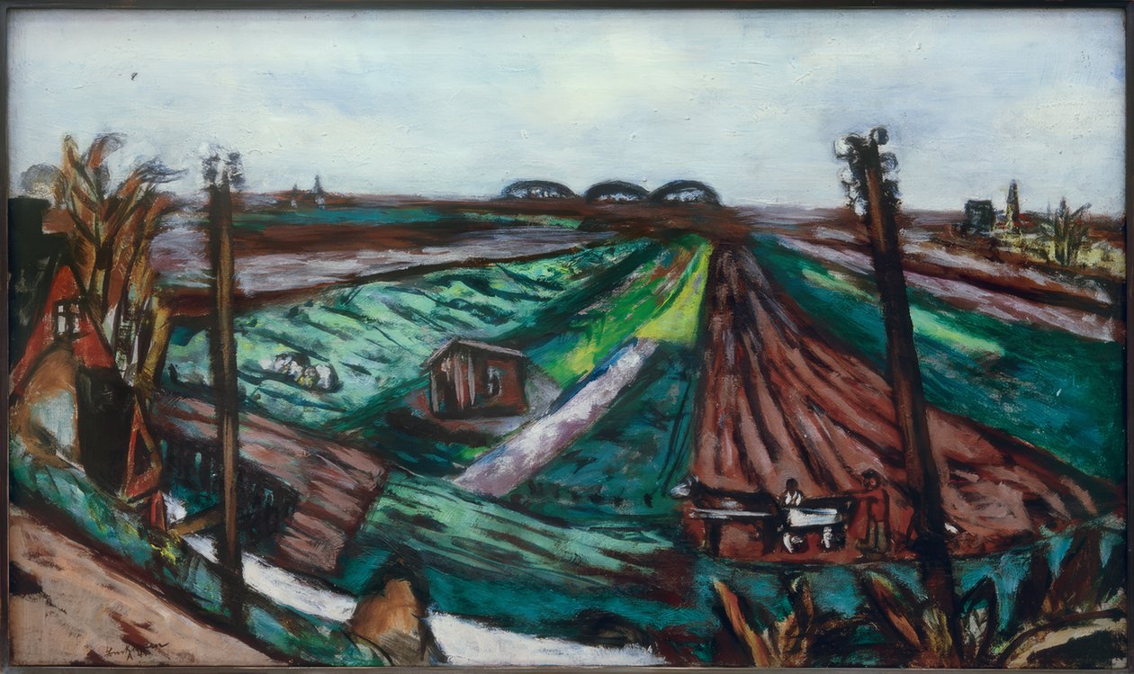 Paisagem mais pastosa com Hembrug de Max Beckmann