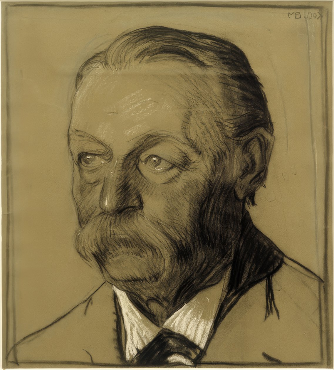 Retrato do Tio Friedrich Beckmann, retrato à esquerda de Max Beckmann