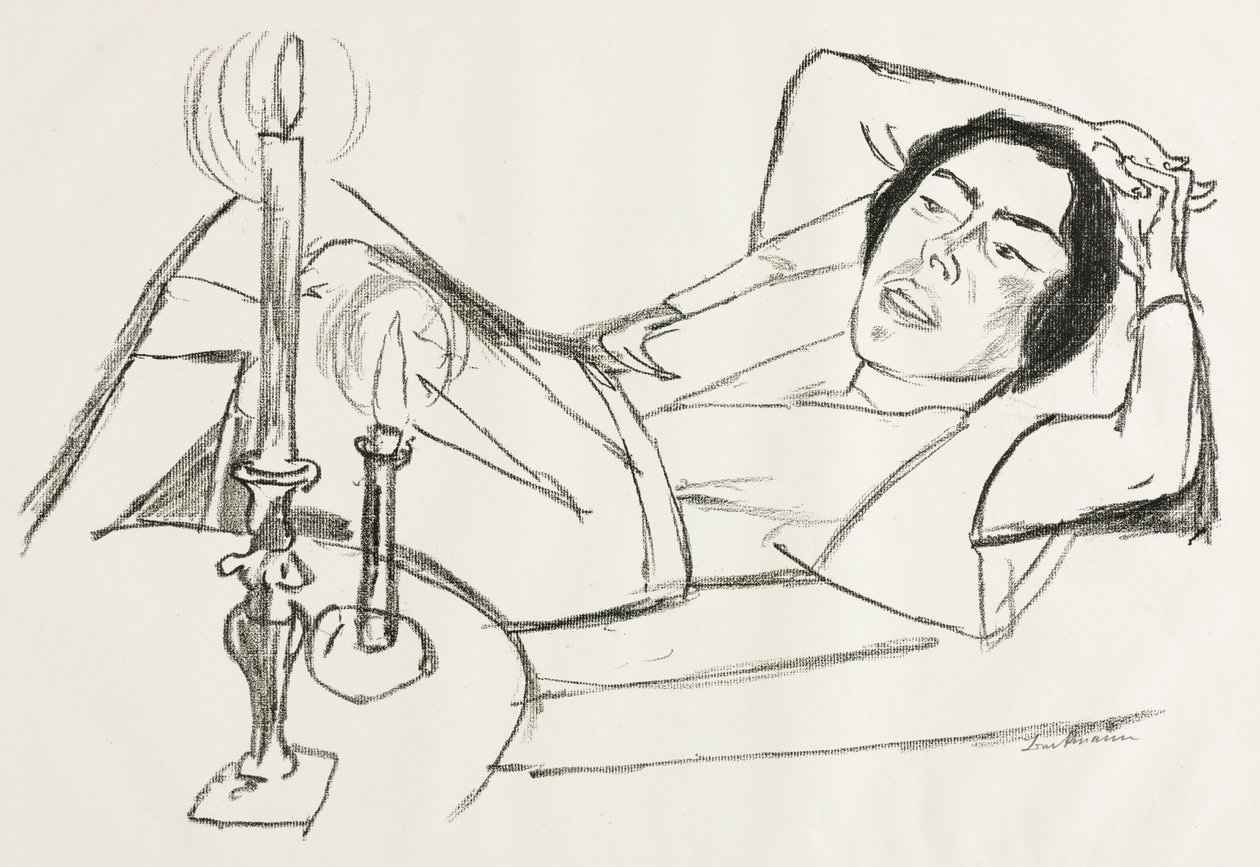 Mulher Reclinada (Retrato de Johanna Loeb) de Max Beckmann