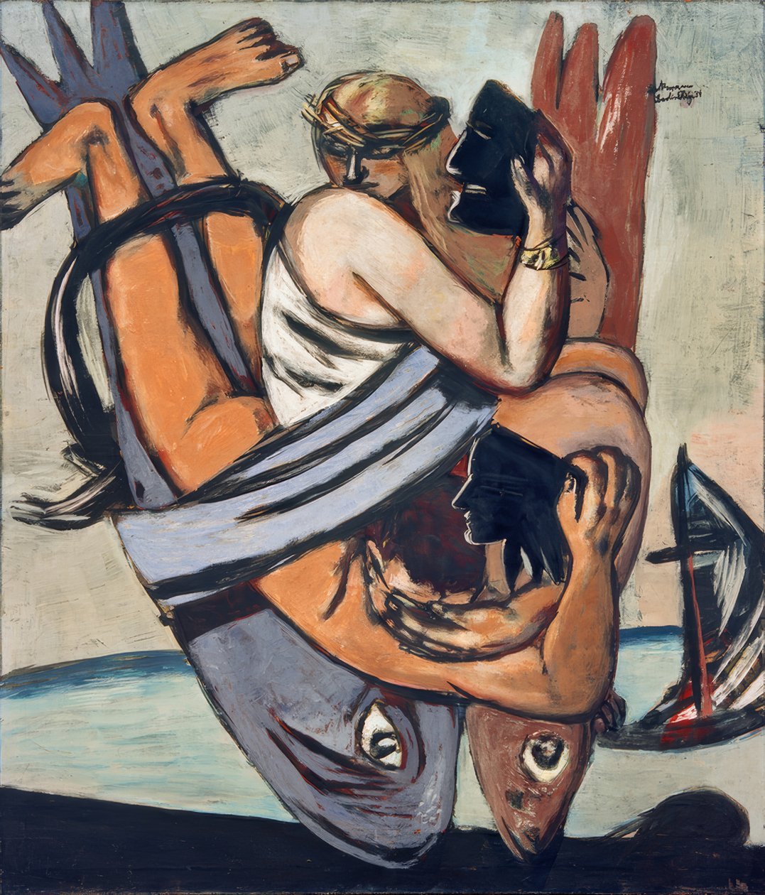 Viagem sobre o peixe de Max Beckmann