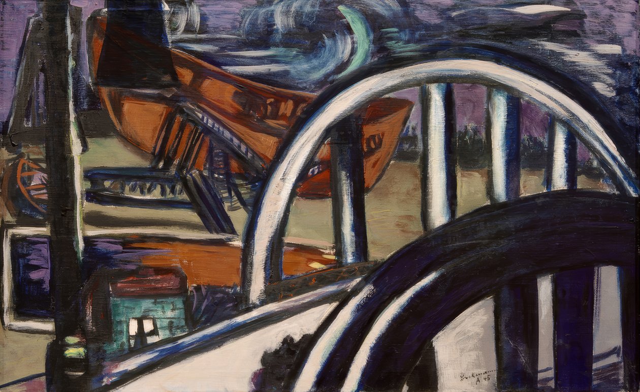 Estaleiro. Ponte de ferro de Max Beckmann