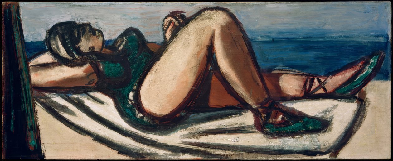 Dormir na praia de Max Beckmann