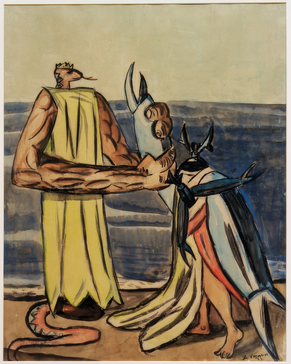 Rei Cobra e Noiva Escaravelho de Max Beckmann