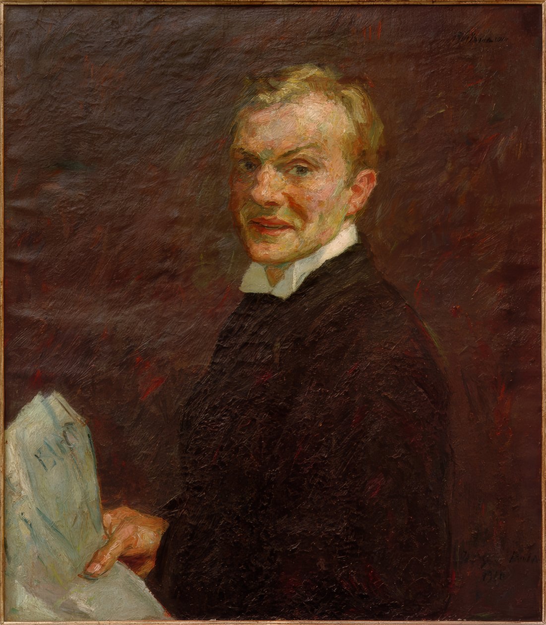 Auto-retrato (risos) de Max Beckmann