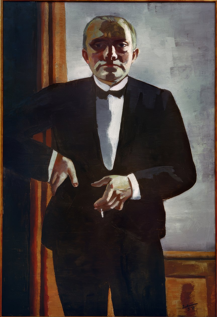 Auto-retrato num casaco de jantar de Max Beckmann