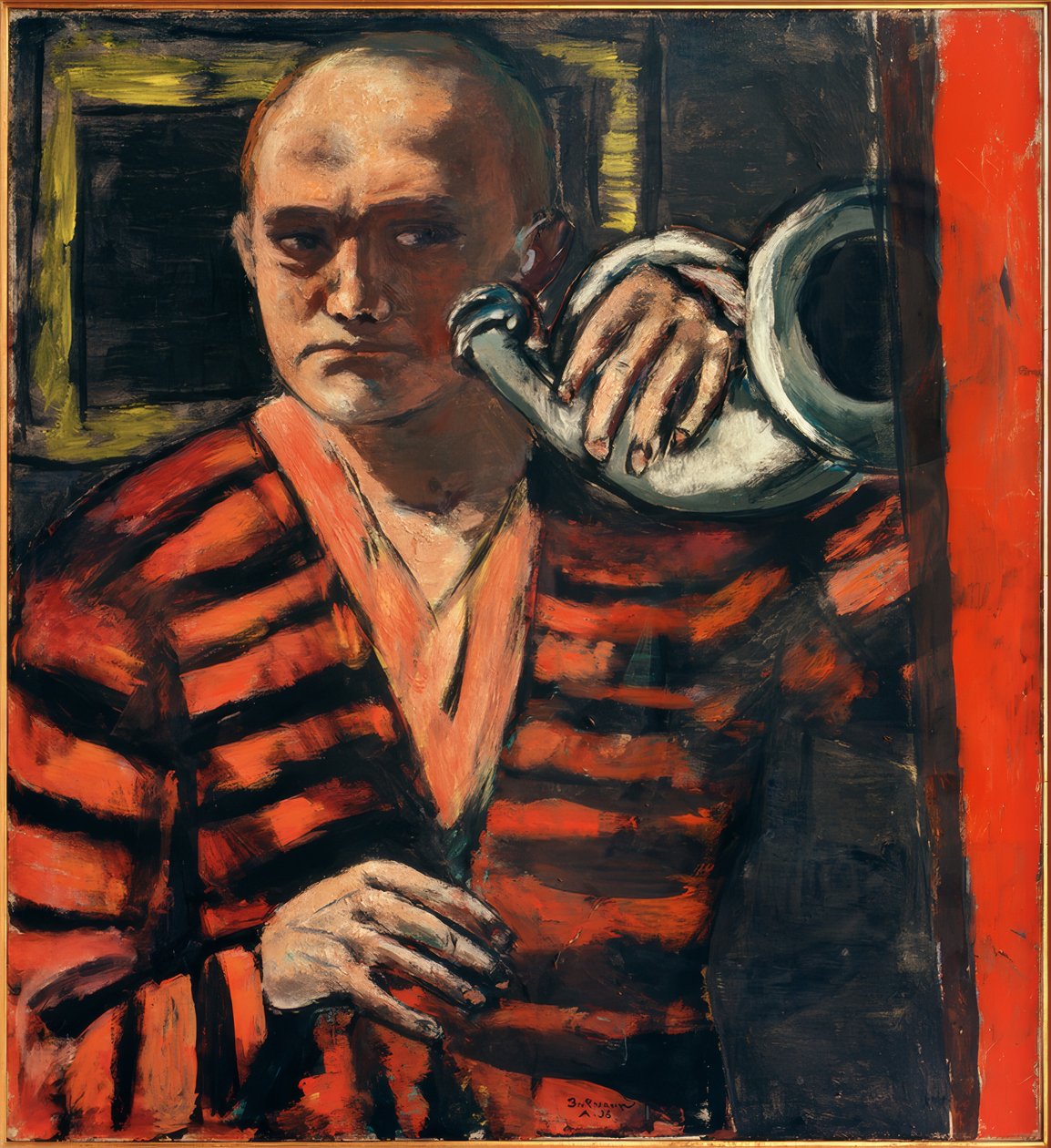 Auto-retrato com chifre de Max Beckmann