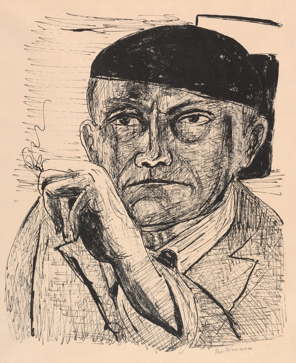 Auto-retrato (Auto-imagem) de Max Beckmann