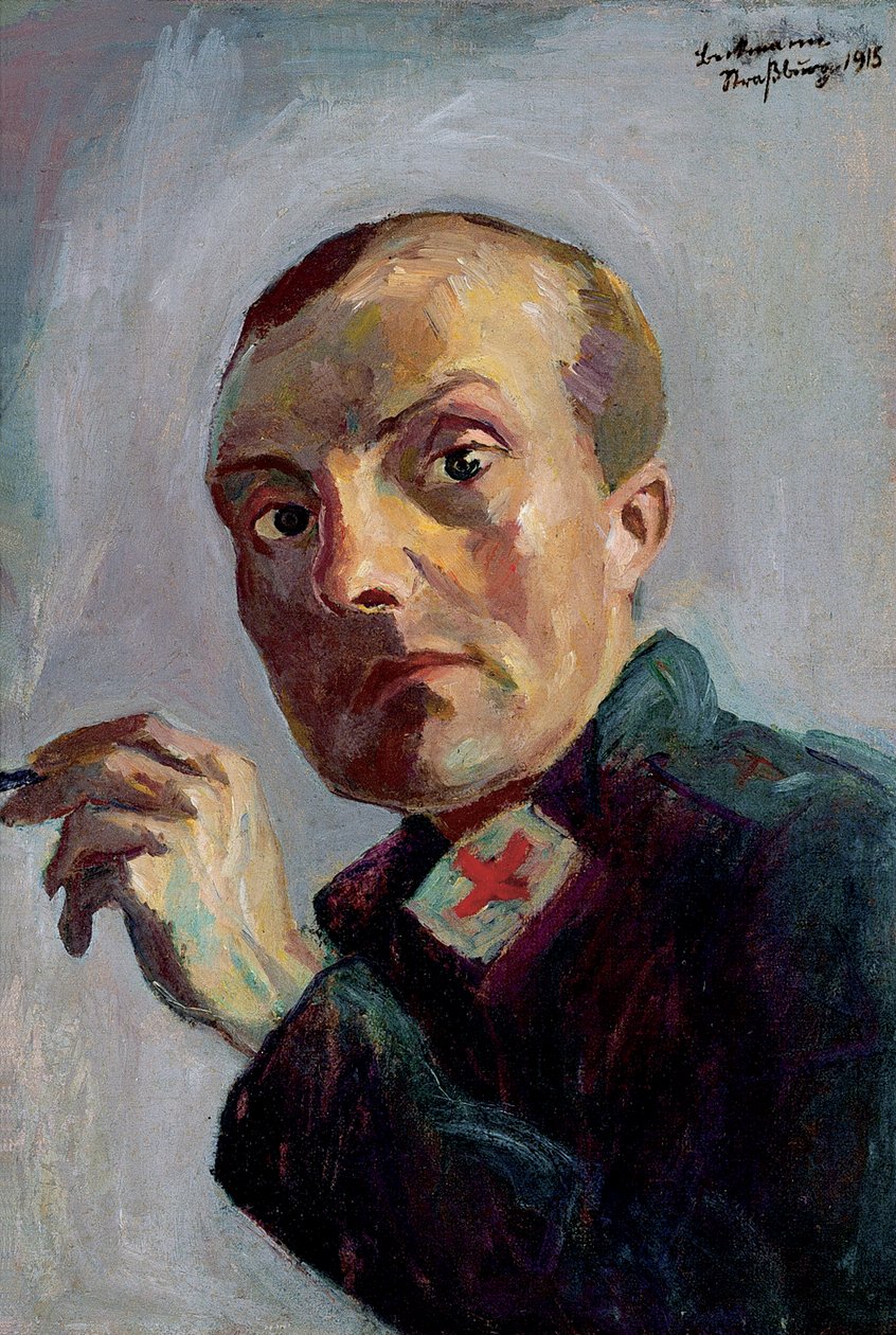 Auto-retrato como enfermeiro de Max Beckmann