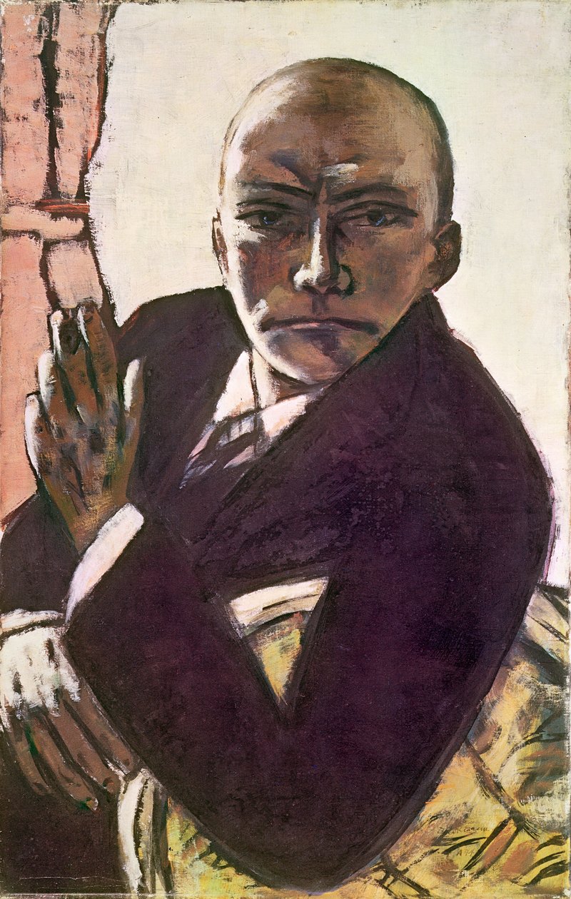 Auto-retrato (óleo sobre tela) de Max Beckmann