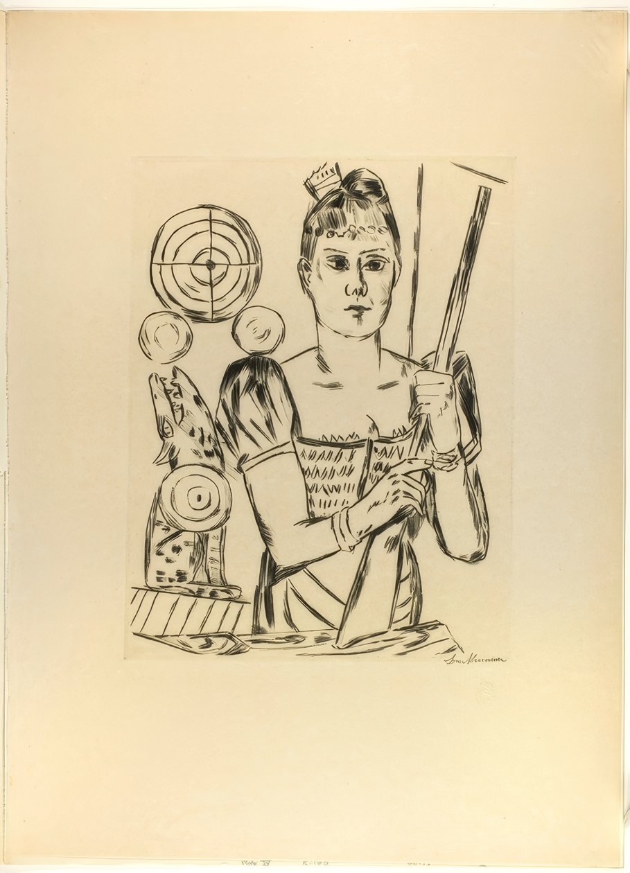 Galeria de Tiro, placa quatro de Jahrmarkt de Max Beckmann