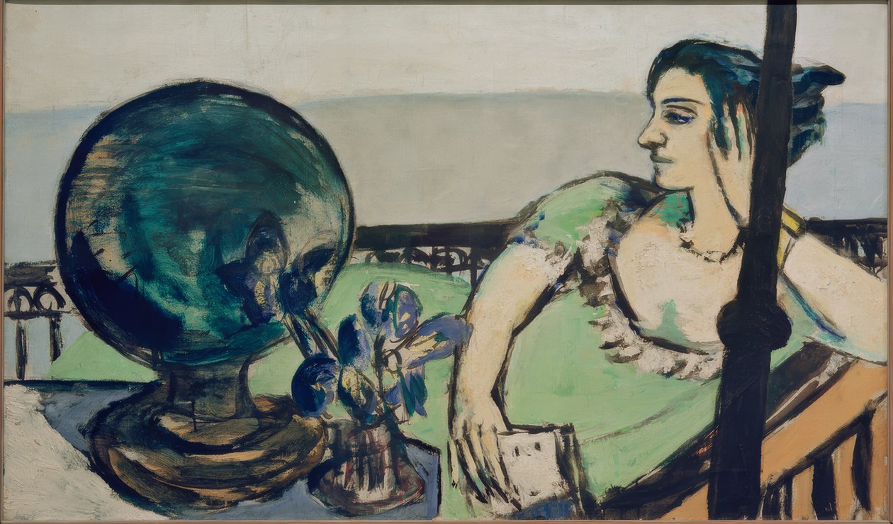 Mulher a contemplar à beira-mar de Max Beckmann