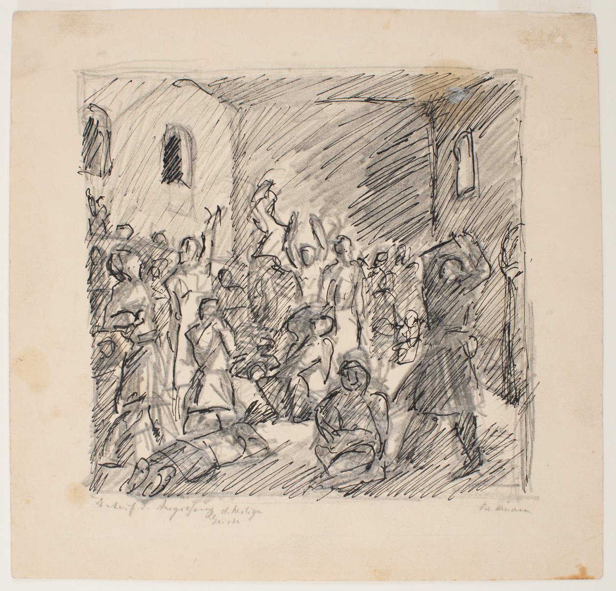 Esboço para Receber o Espírito Santo de Max Beckmann