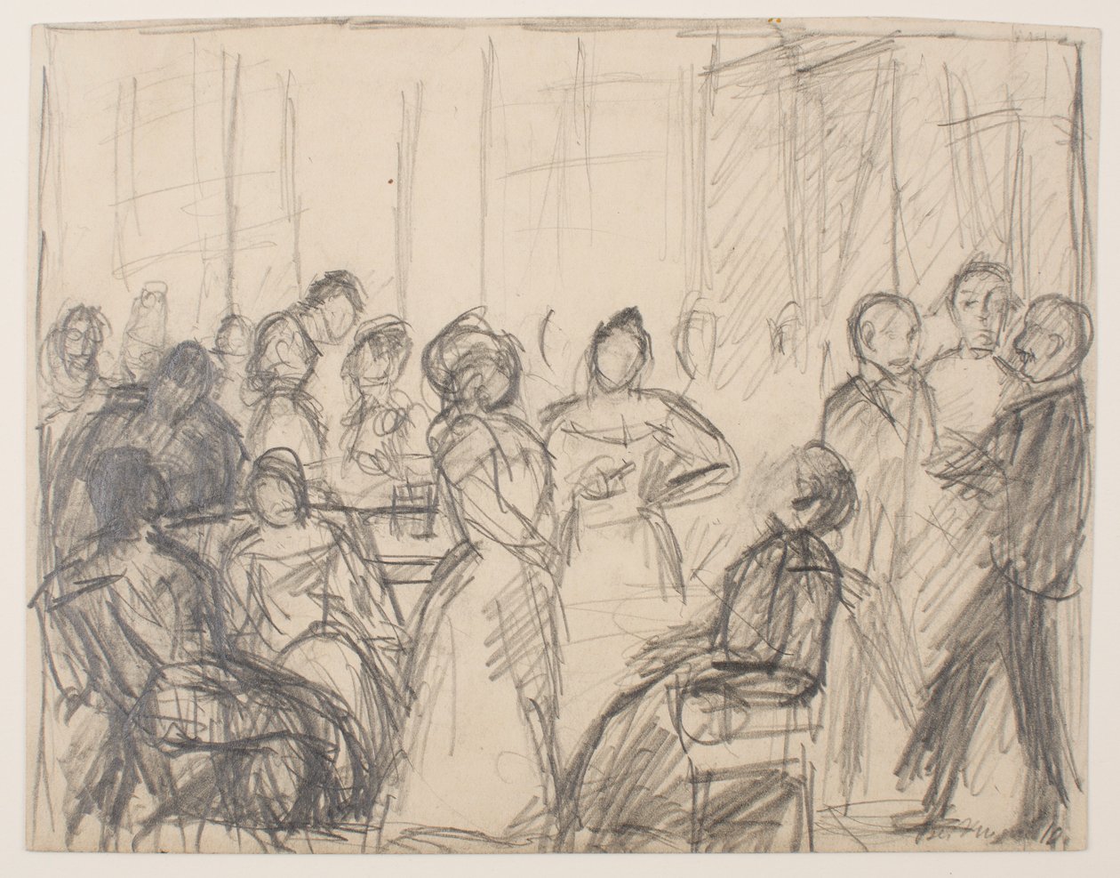 Esboço para o Partido da Sociedade de Max Beckmann
